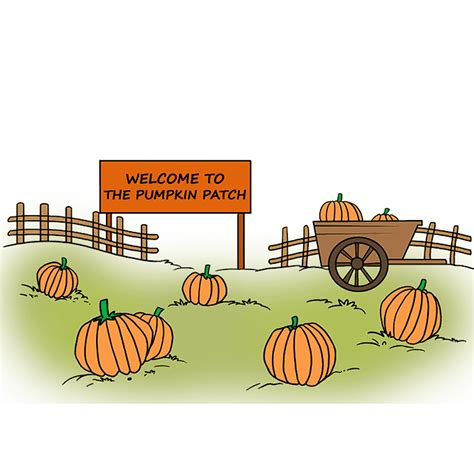 easy to draw pumpkin patch